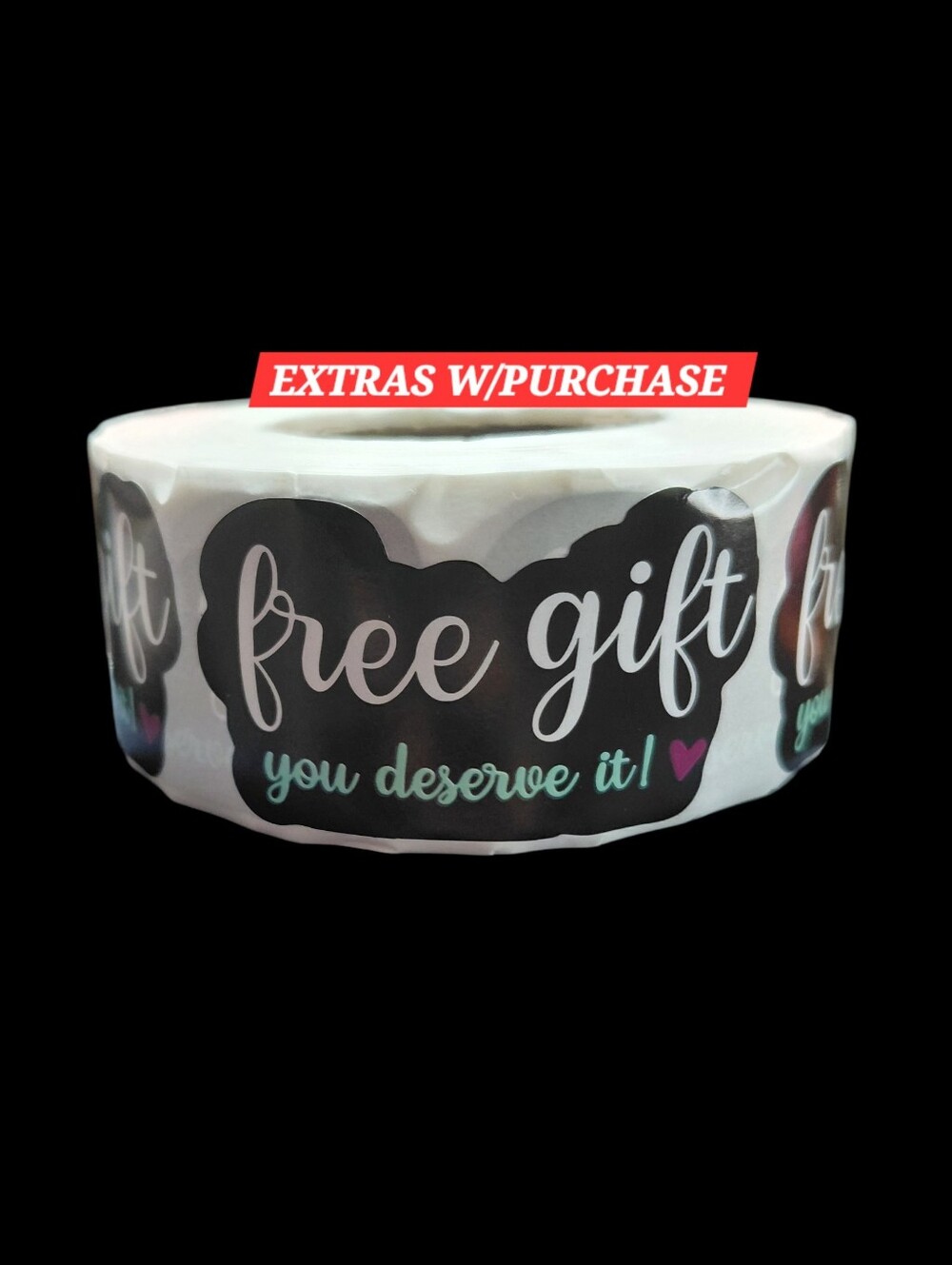 500ct. Rectangle "Free Gift" "You Deserve It!" 3 Random Polymailers 1.2x2.1